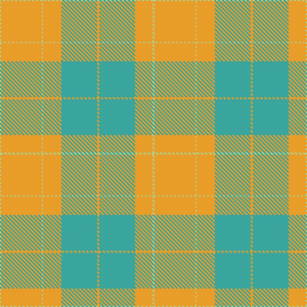 Pale Mango and Neon Light Grey Green Seamless Tartan Textile Design vector