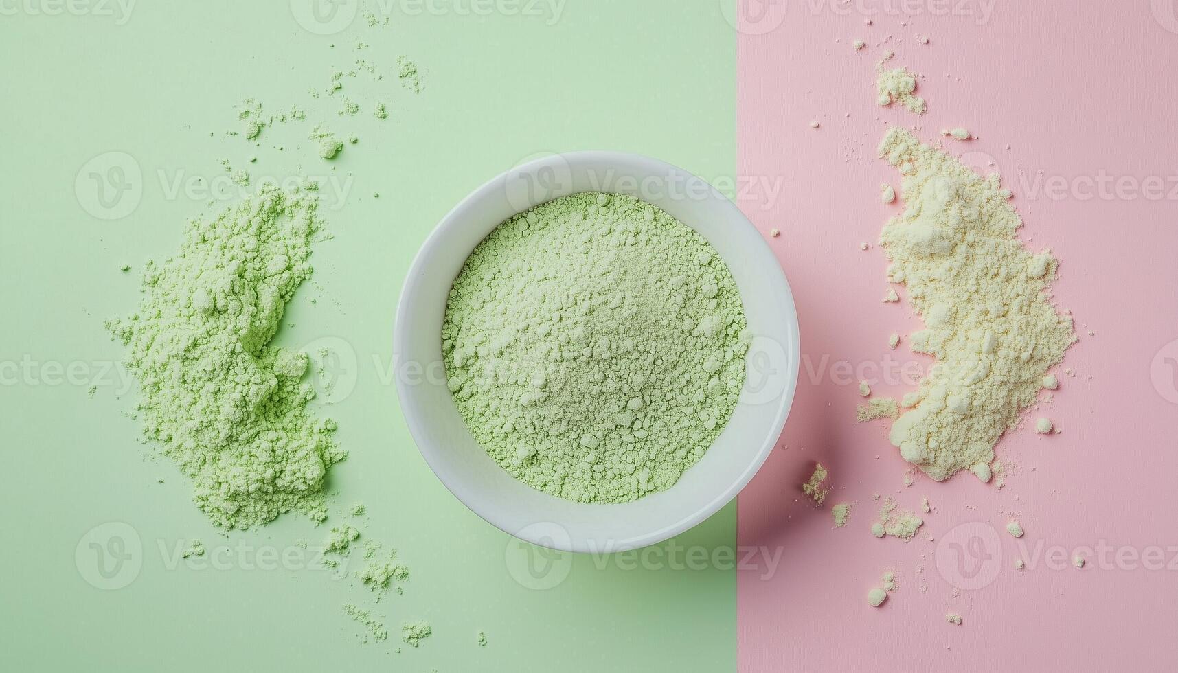 Avocado extract dried flour on bowl for cooking or baking gluten free natural ingredient photo