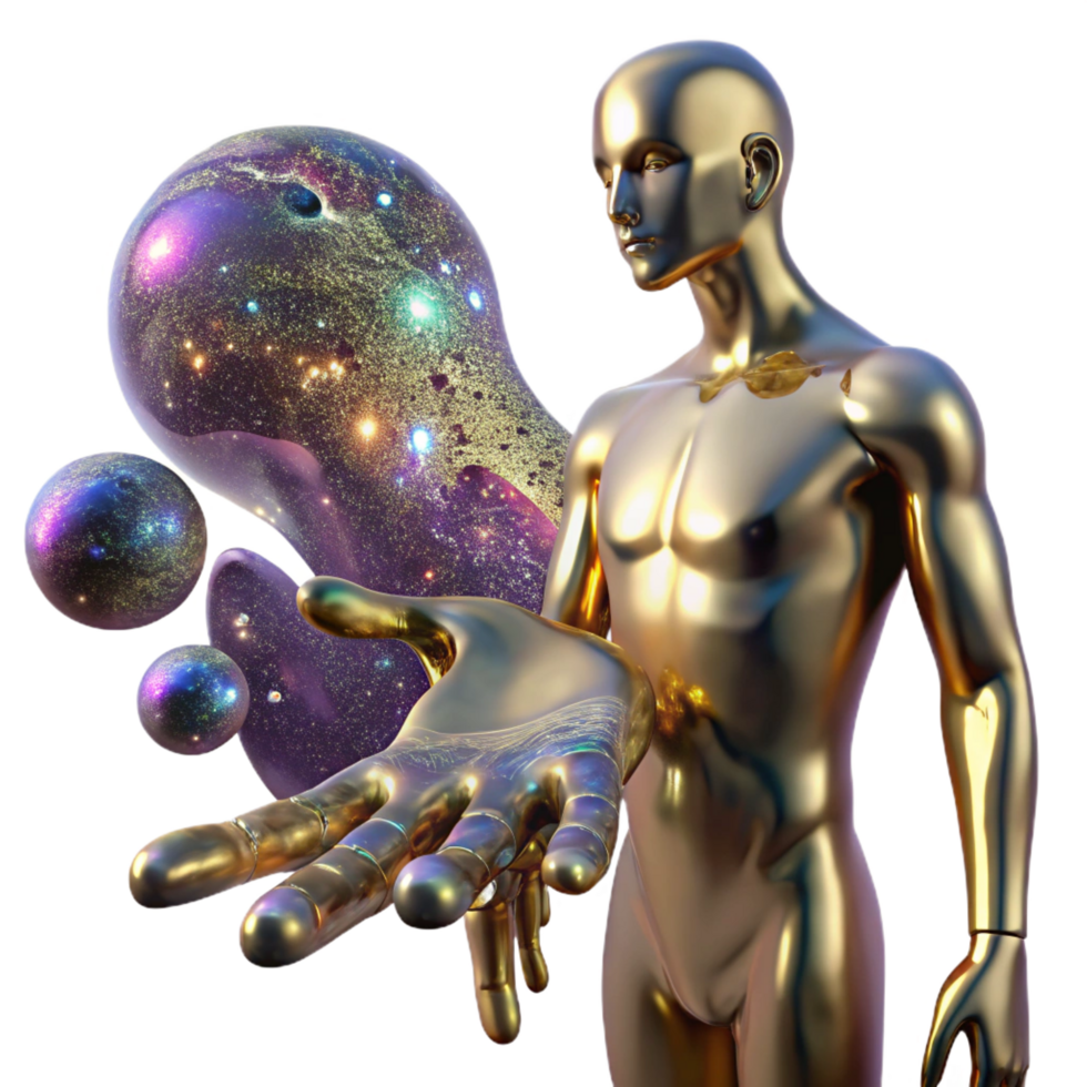 magnificent traditional A Solitary Human Figure Composed Entirely premium png