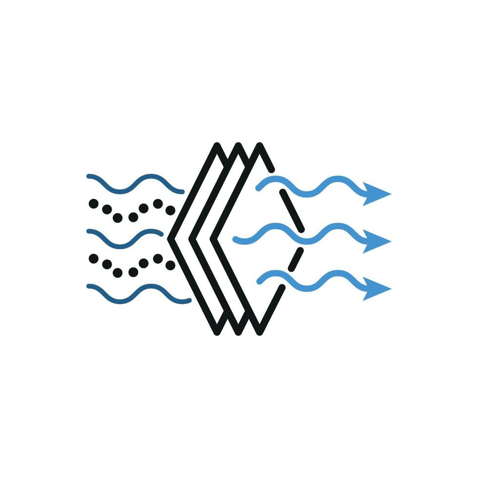 Air Purifier and Air Filter Line Icons. Solid Particle Filter, Dust Cleaner, HEPA Filtration, Allergen Remover, Illustration. vector