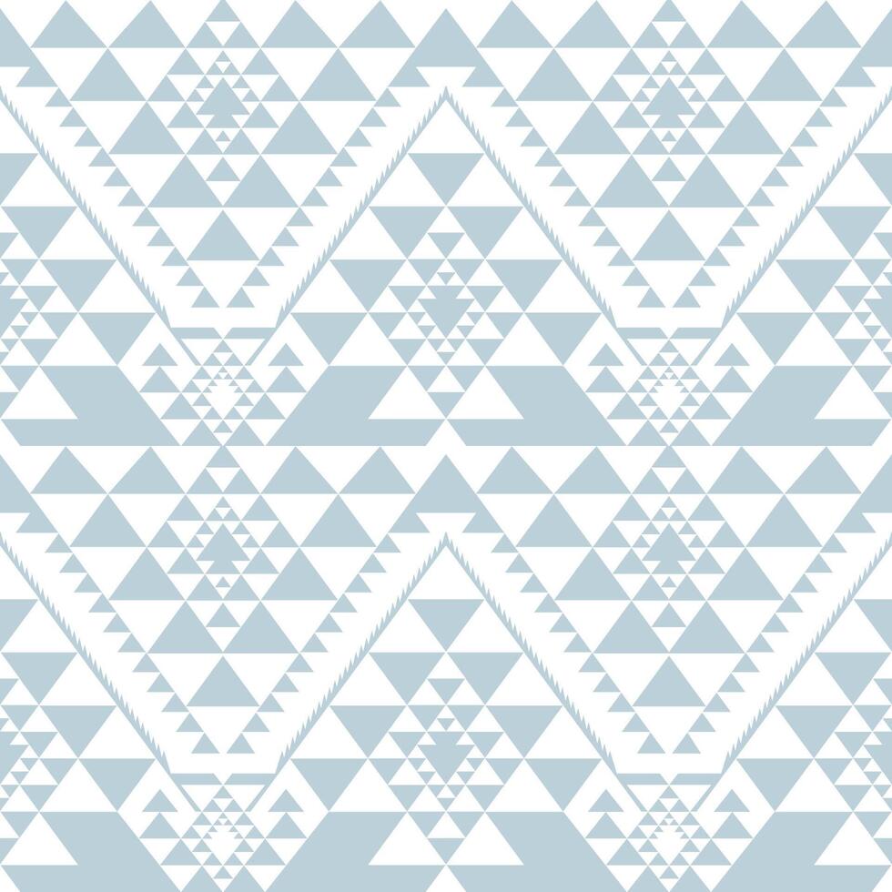 Modern blue color aztec geometric pattern. Aztec southwestern geometric shape seamless pattern. Ethnic geometric pattern use for fabric, textile, home decoration elements, upholstery, etc. vector