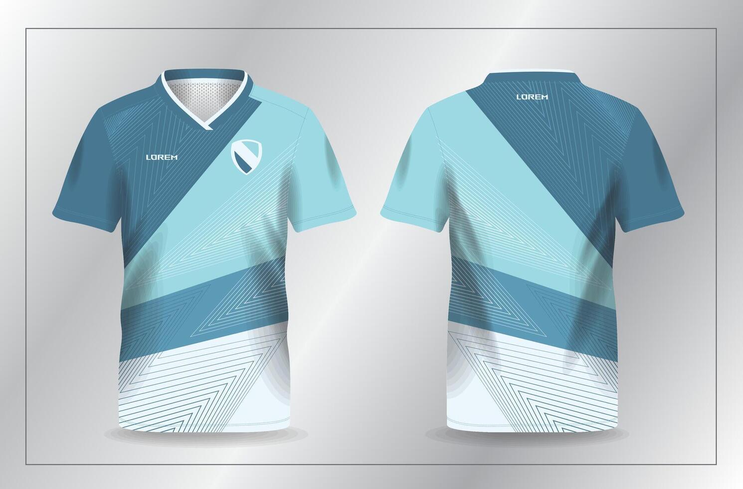 simple abstract blue tosca sport jersey for football and soccer shirt template vector