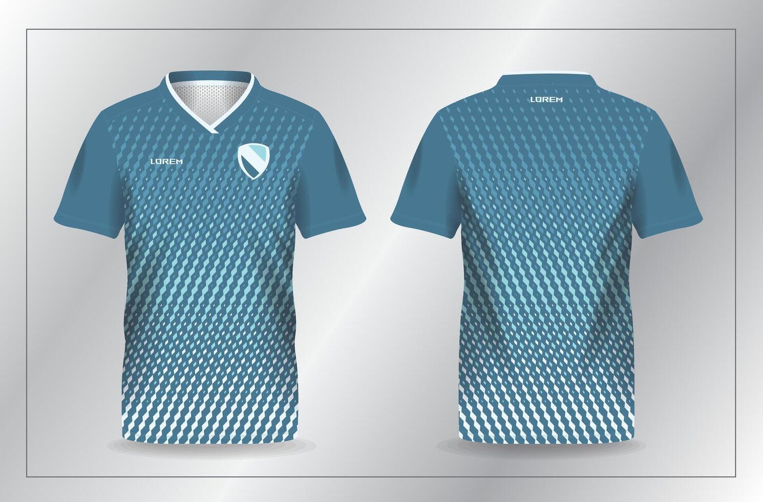 blue tosca sport jersey pattern for football and soccer shirt template vector