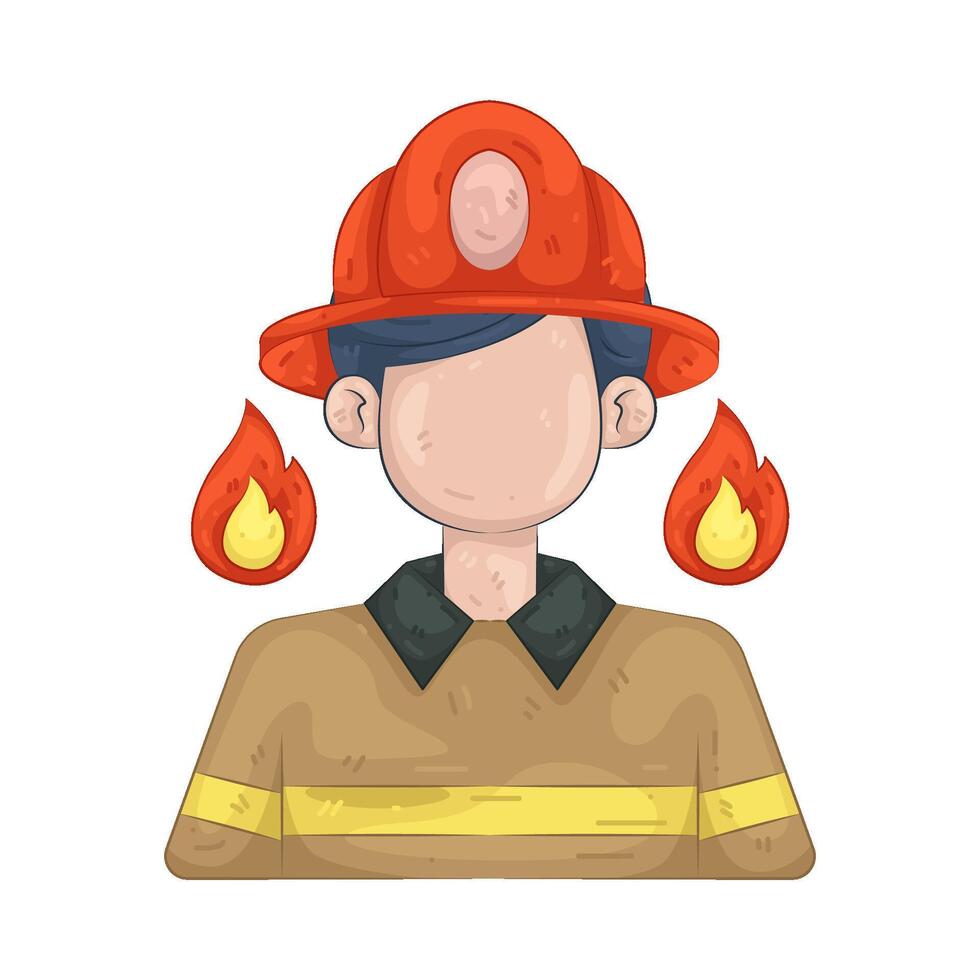 Illustration of firefighter vector