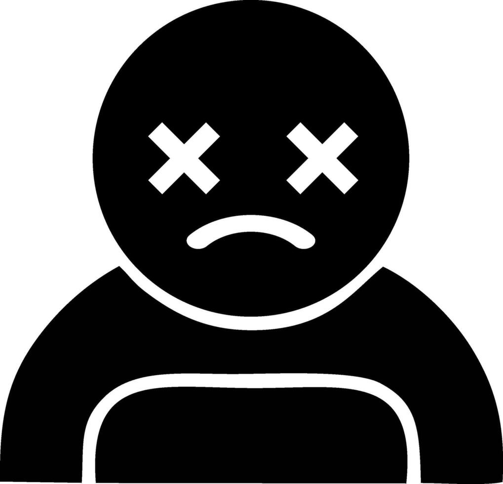Depressed Person Icon Silhouette vector