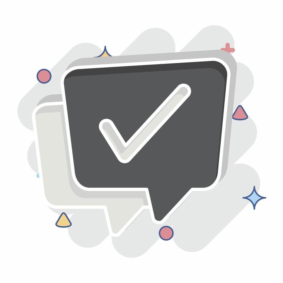 Icon Chat. related to Speech symbol. comic style. design editable 1 1 vector