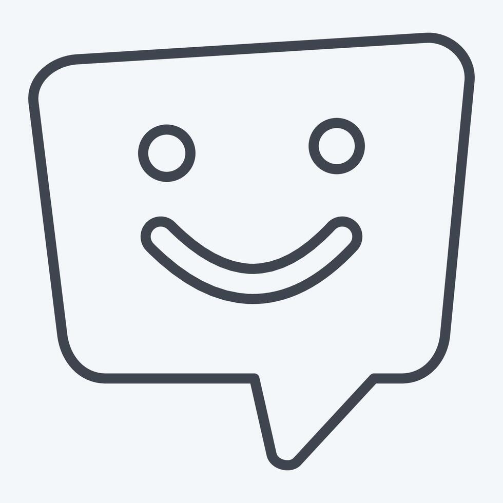Icon Positive Massage. related to Speech symbol. line style. design editable vector