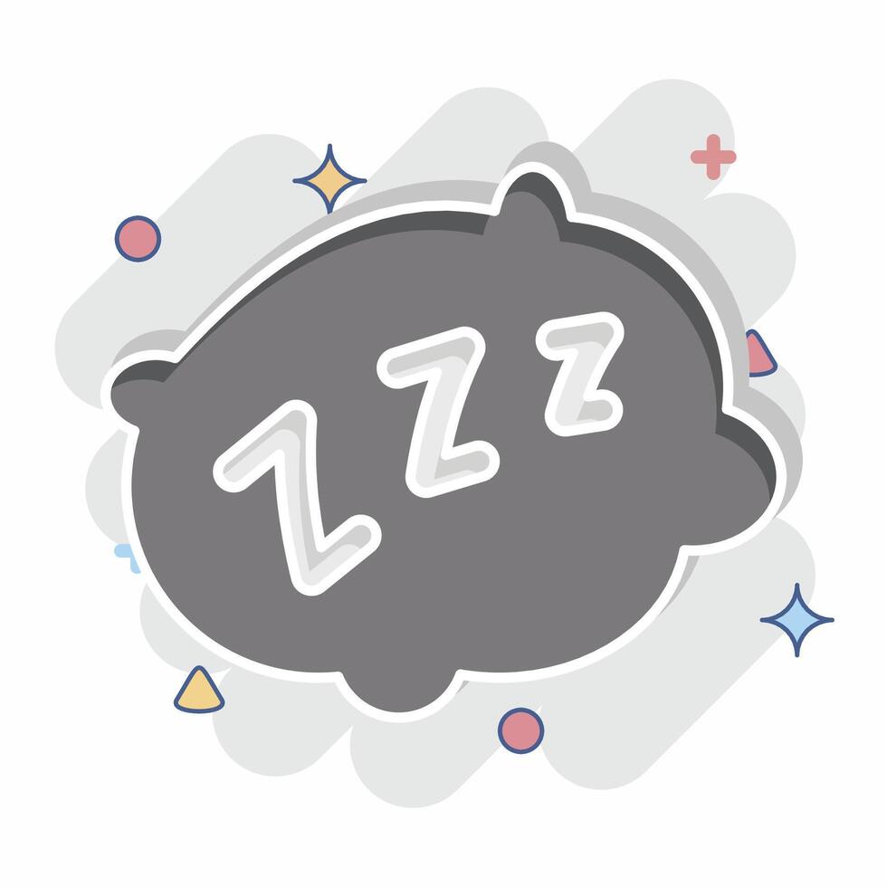 Icon Pillow. related to Bedding symbol. comic style. design editable vector