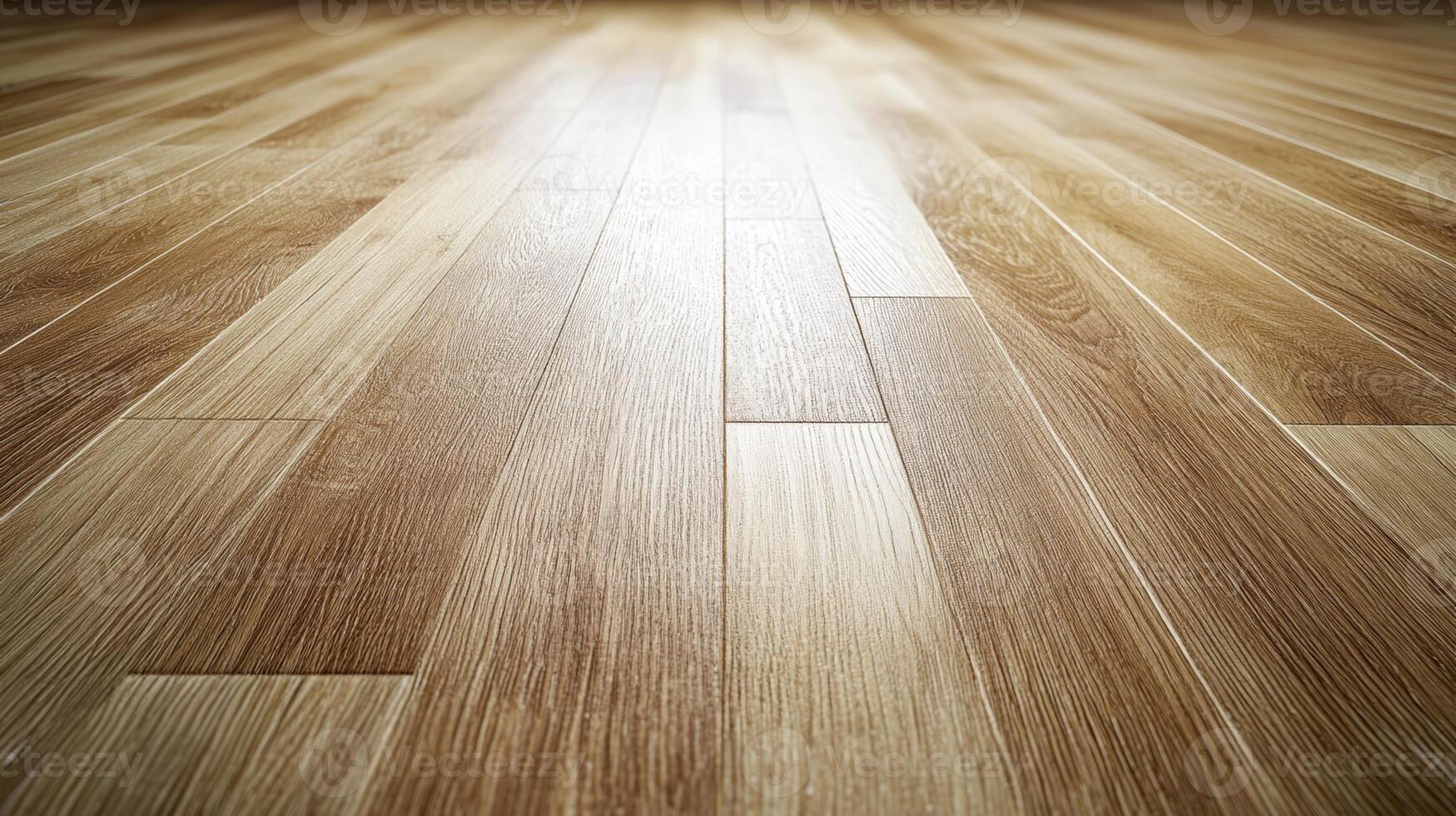 Beautifully finished wooden floor showcasing intricate grain patterns in a well-lit room photo