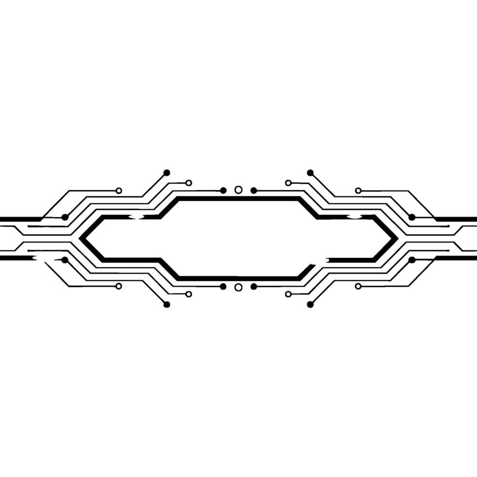 Abstract Circuit Board Frame on Light Grey Background vector