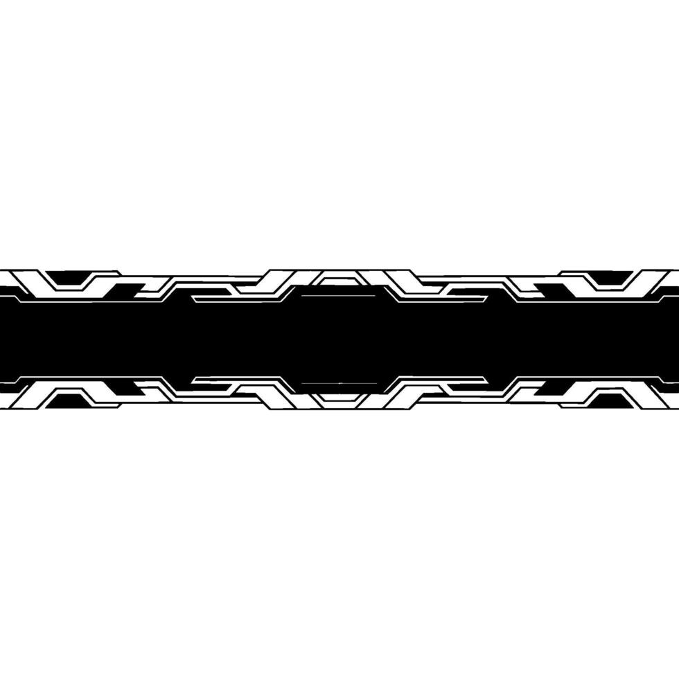Tech Banner Template Futuristic Black White Geometric vector