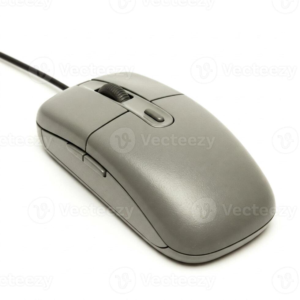 An old computer mouse isolated on white photo