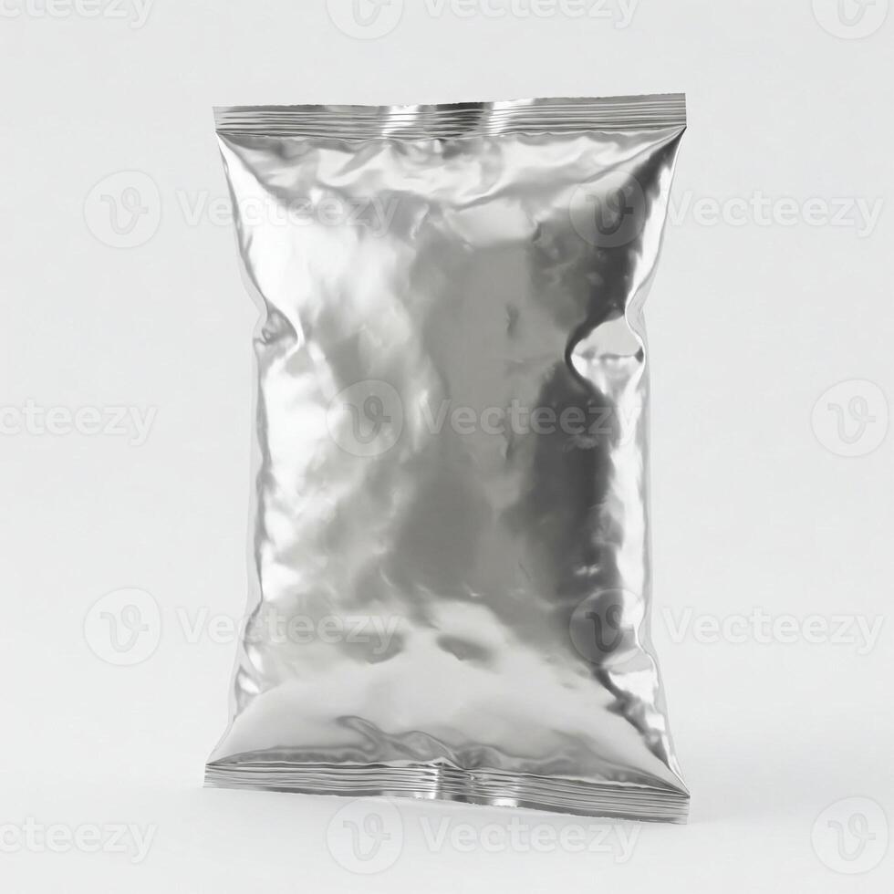 A mock bag of chips isolated on white photo