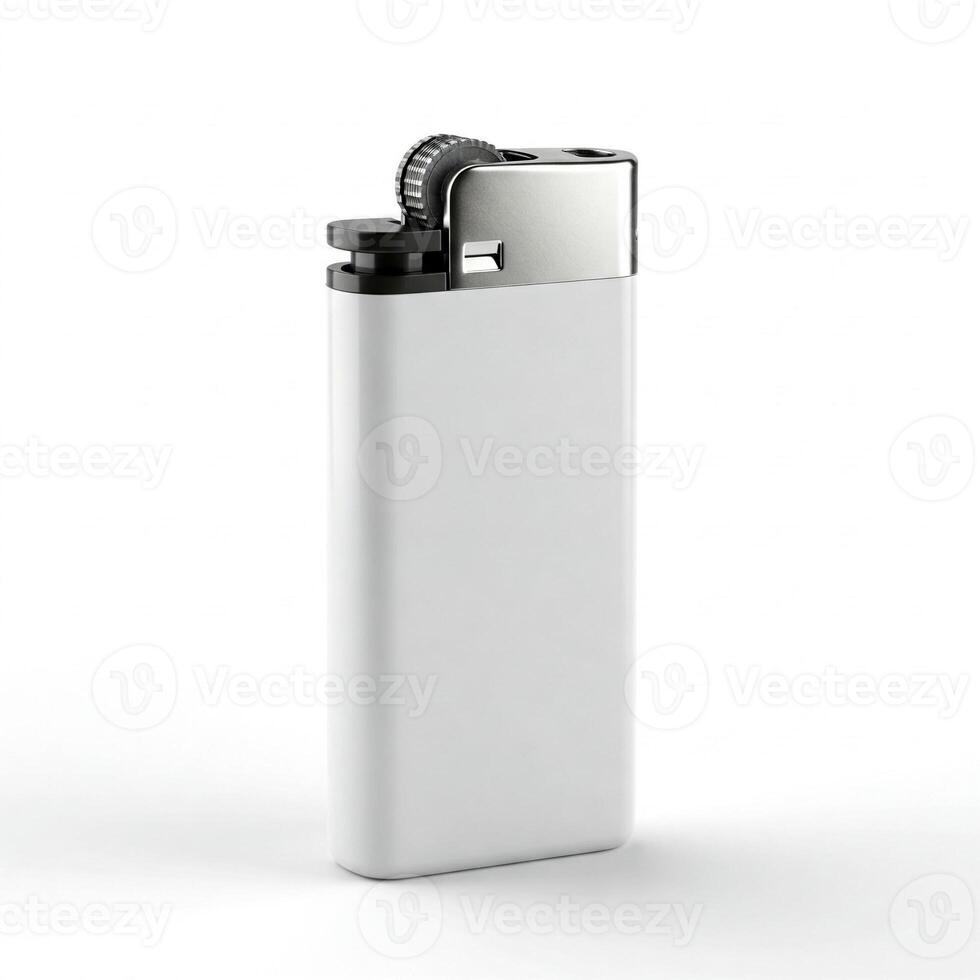 A mock white lighter isolated on white photo