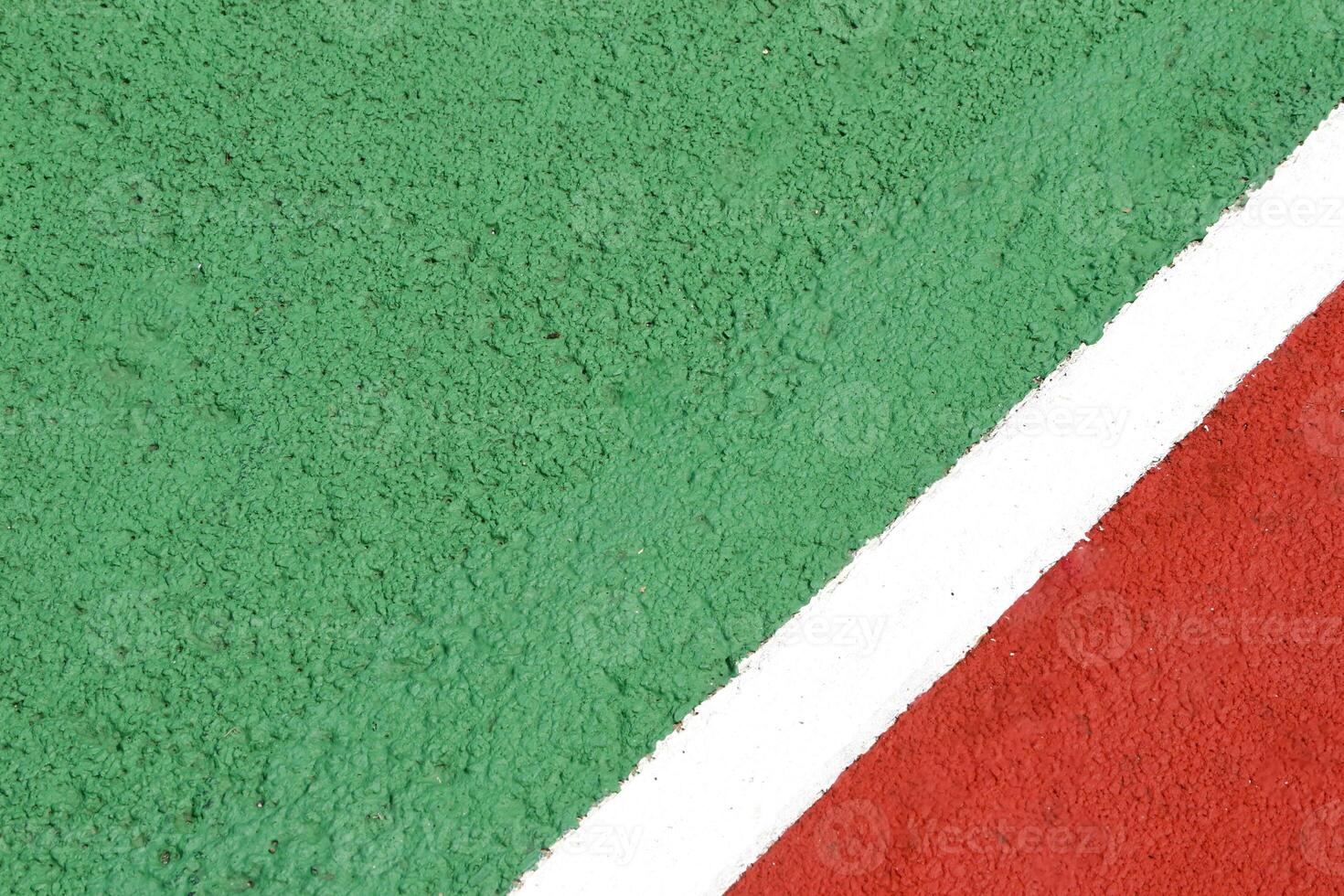 Close-up view of a tennis court photo