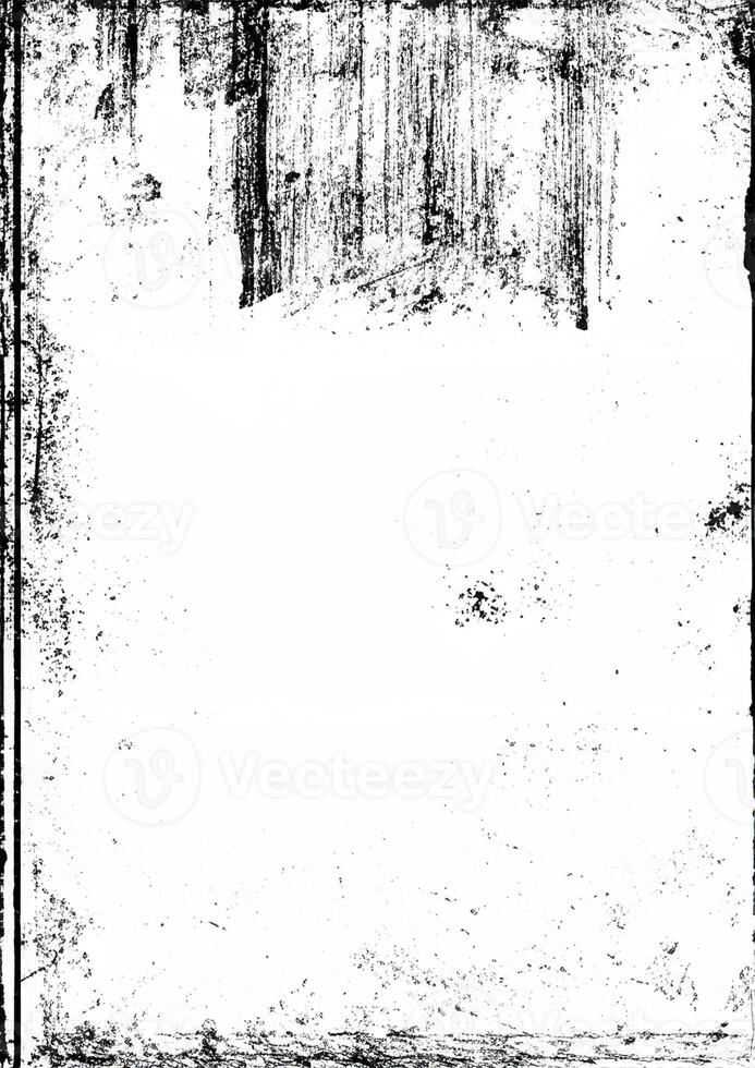 Grunge Border Texture on White Background photo