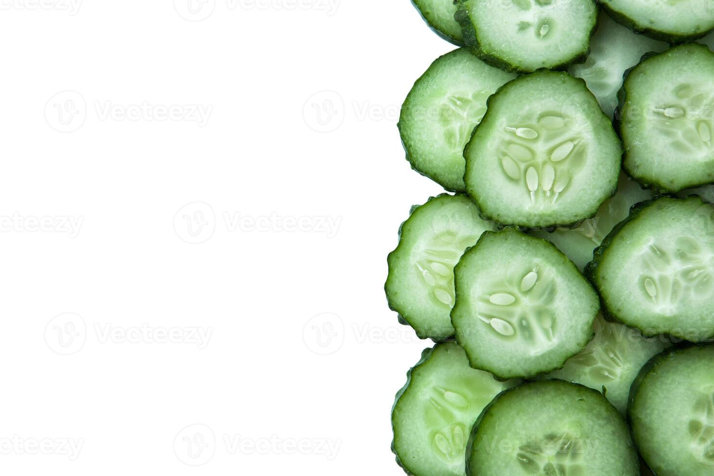 stack of sliced cucumbers photo