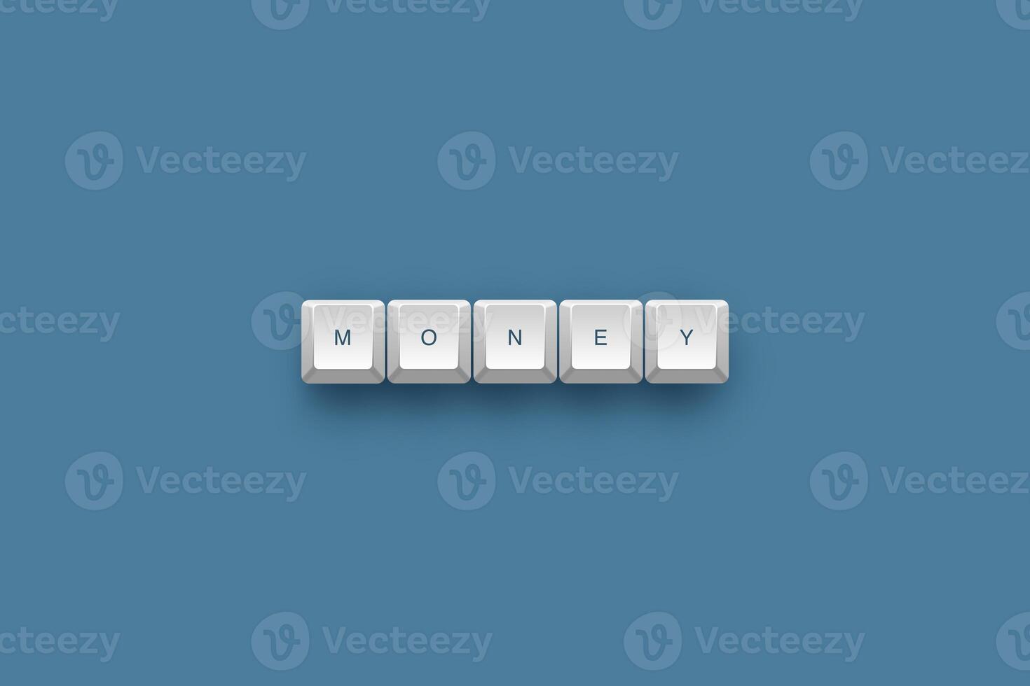 Money text on a 3d keyboard button with shadow concept series photo