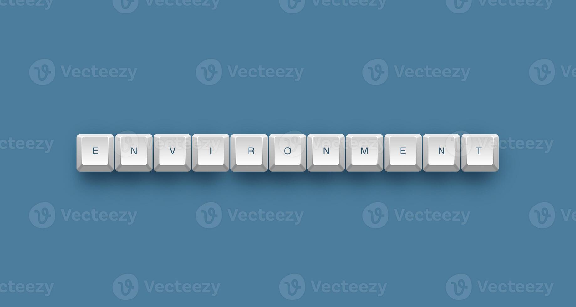 environment text on a 3d keyboard button with shadow concept series photo