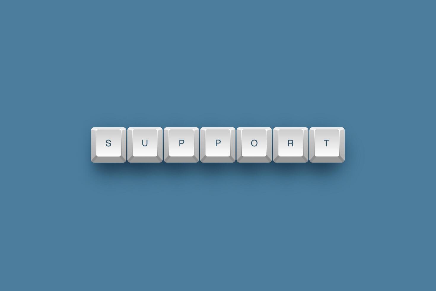 support text on a 3d keyboard button with shadow concept series 1832 photo