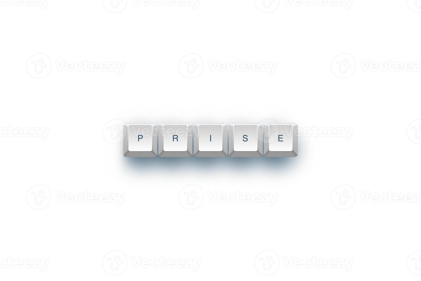 Price text on a 3d keyboard button with shadow concept series photo