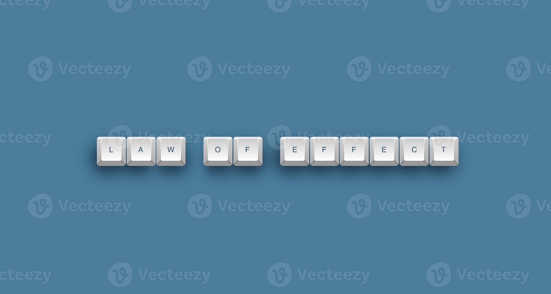 Law of effect text on a 3d keyboard button with shadow concept series photo