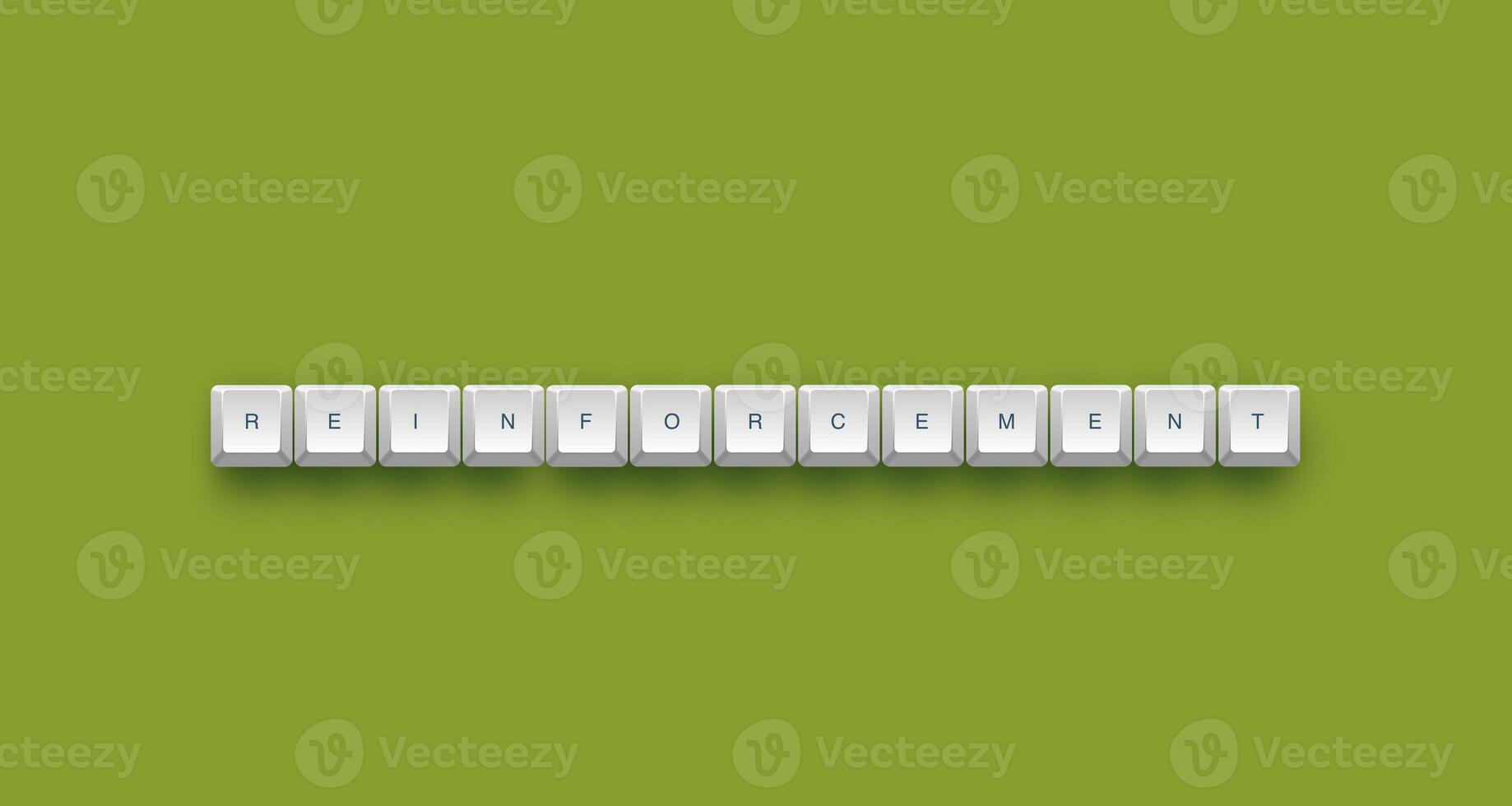 reinforcement text on a 3d keyboard button with shadow concept series photo