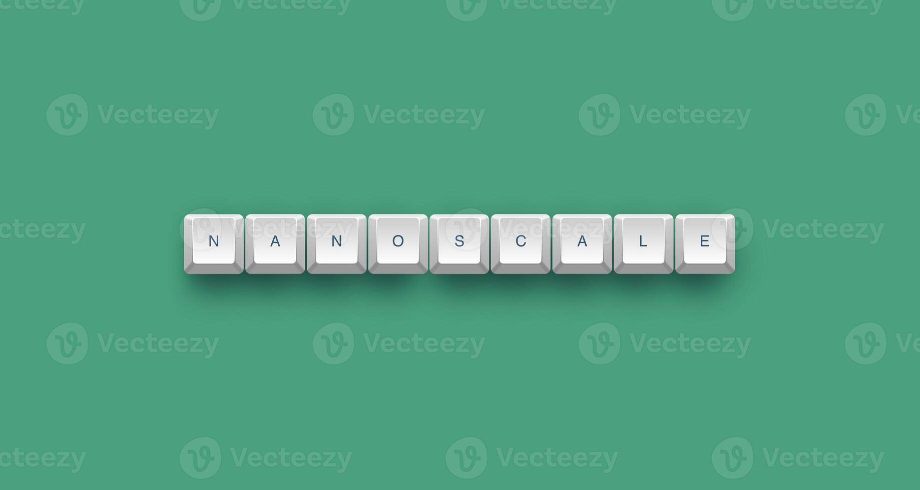 Nanoscale text on a 3d keyboard button with shadow concept series 1911 photo