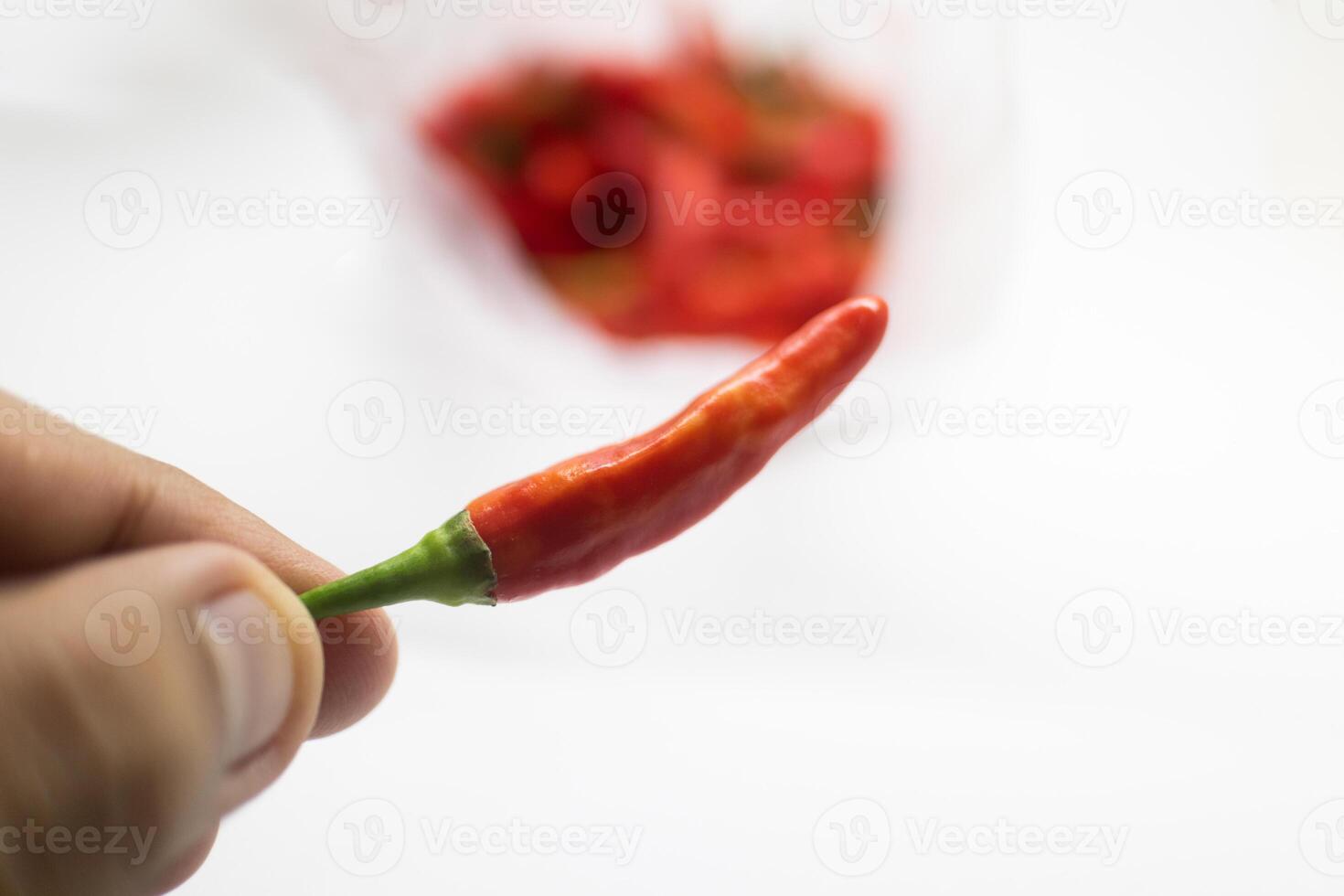 Fresh Red Chili Pepper Close up. photo