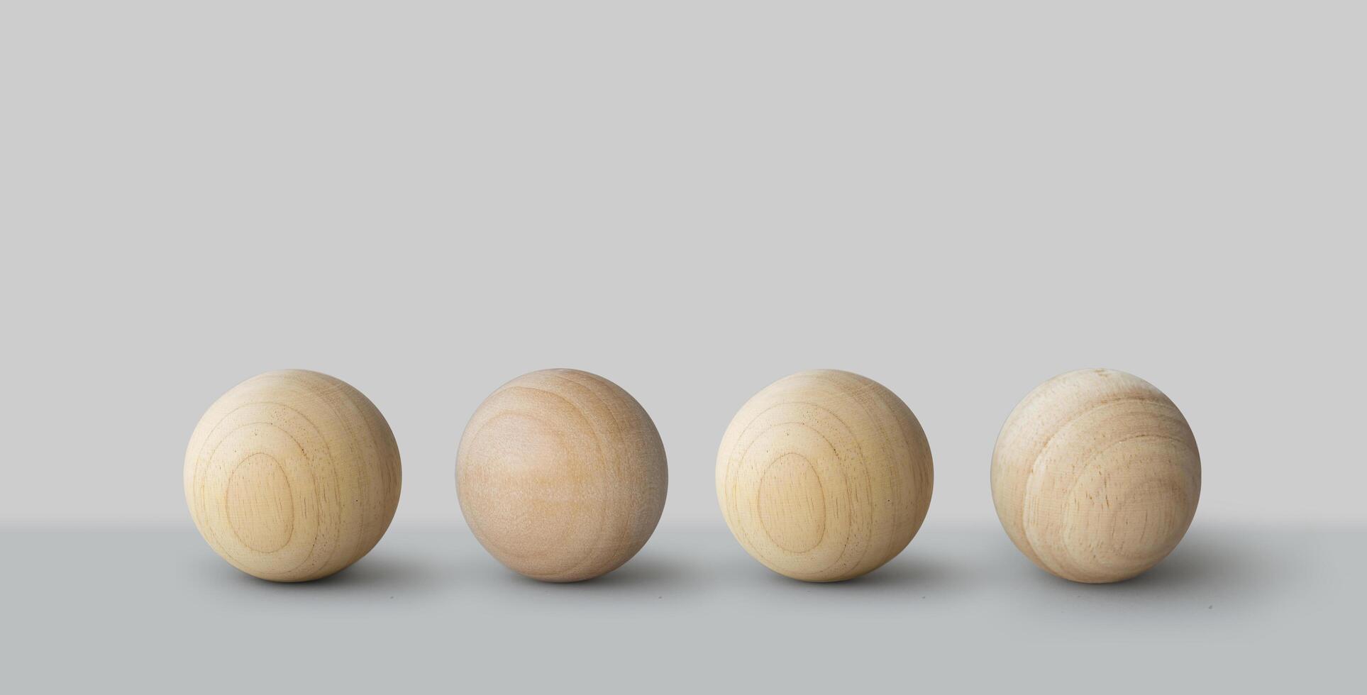 Wooden sphere ball. circle made of wood isolated background photo