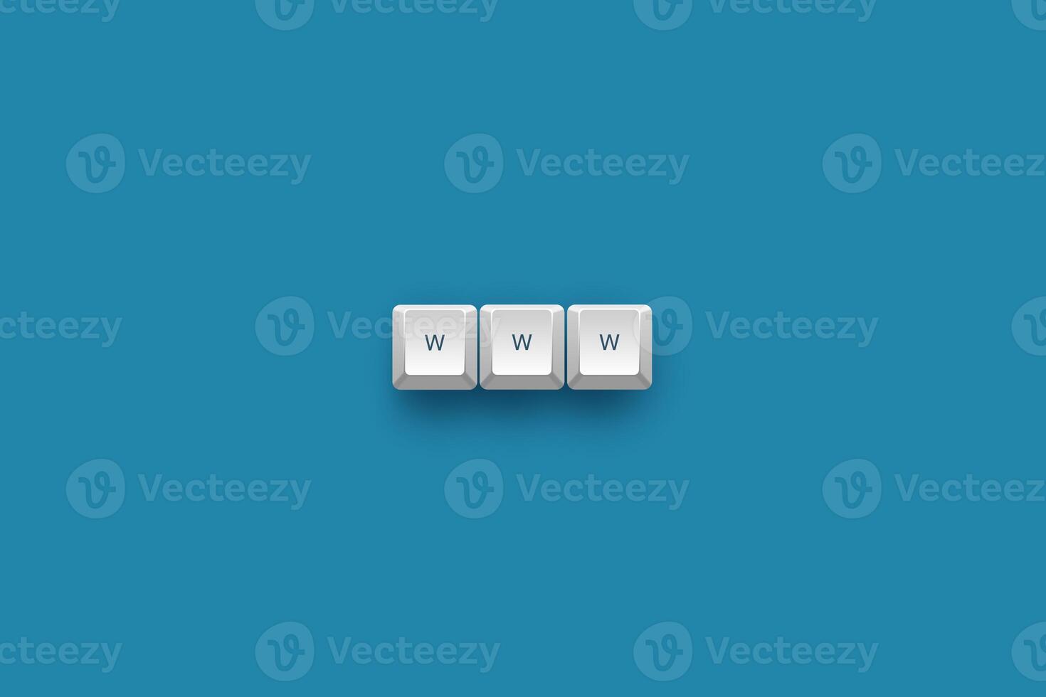 WWW text on a 3d keyboard button with shadow concept series photo
