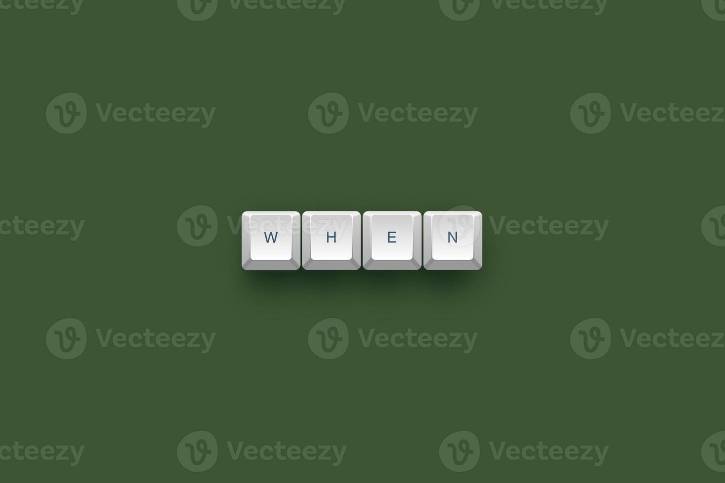 When text on a 3d keyboard button with shadow concept series photo