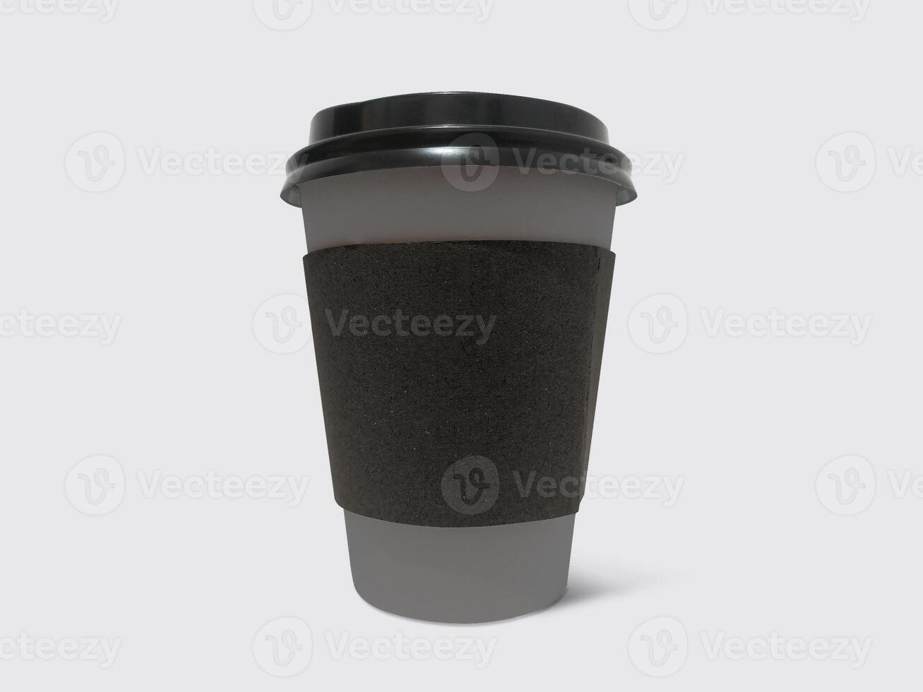 Coffee cup in hand front view photo