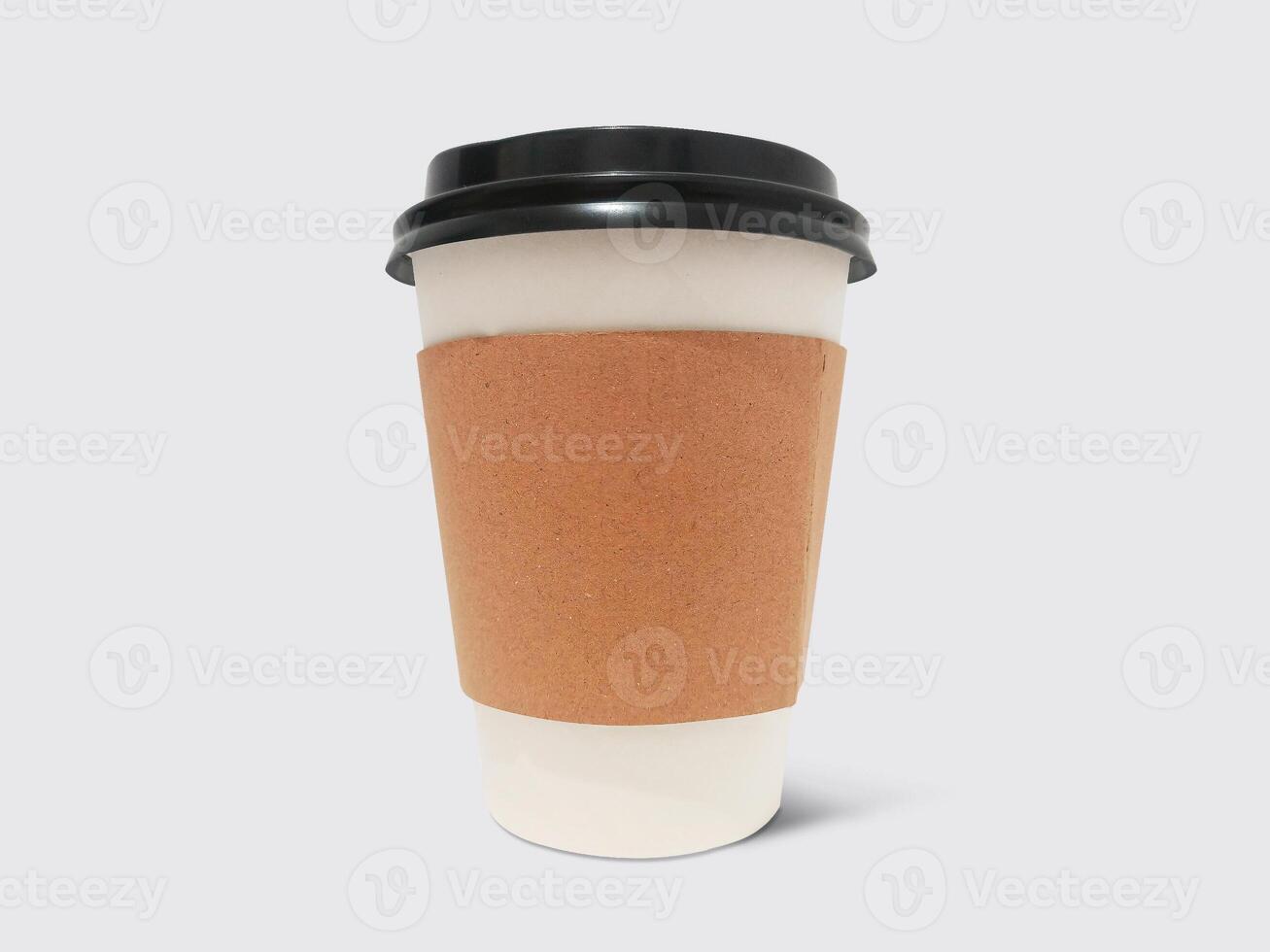Coffee cup in hand front view photo