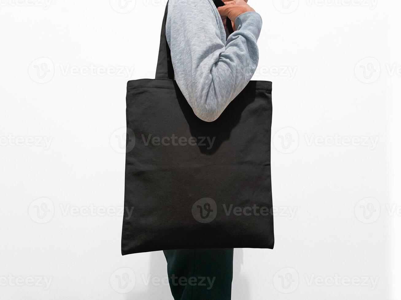 Canvas tote bag front view photo