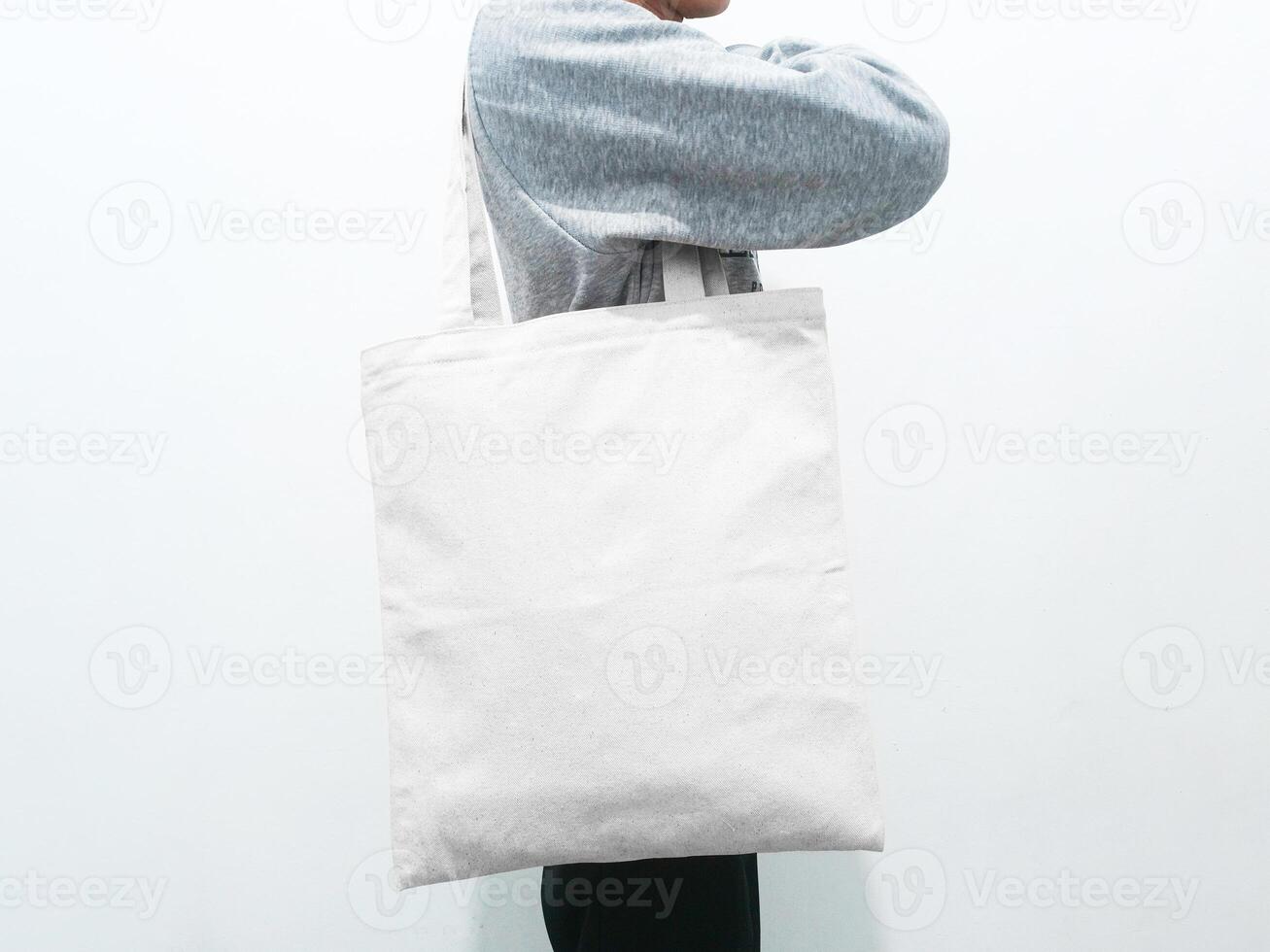 Canvas tote bag front view photo