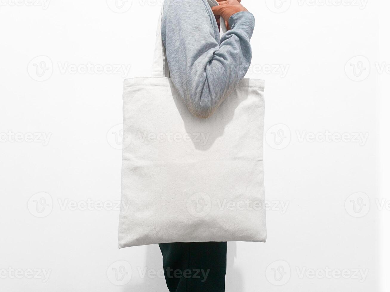 Canvas tote bag front view photo