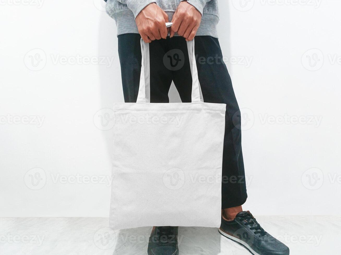 Canvas tote bag front view photo