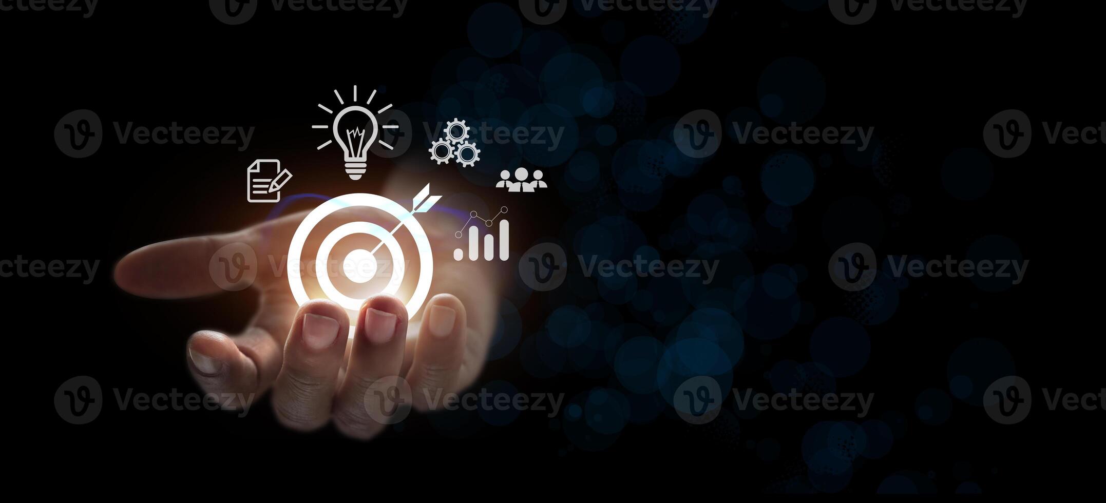 Hand open holding gold coin icon. Digital transformation investment and finance concept photo