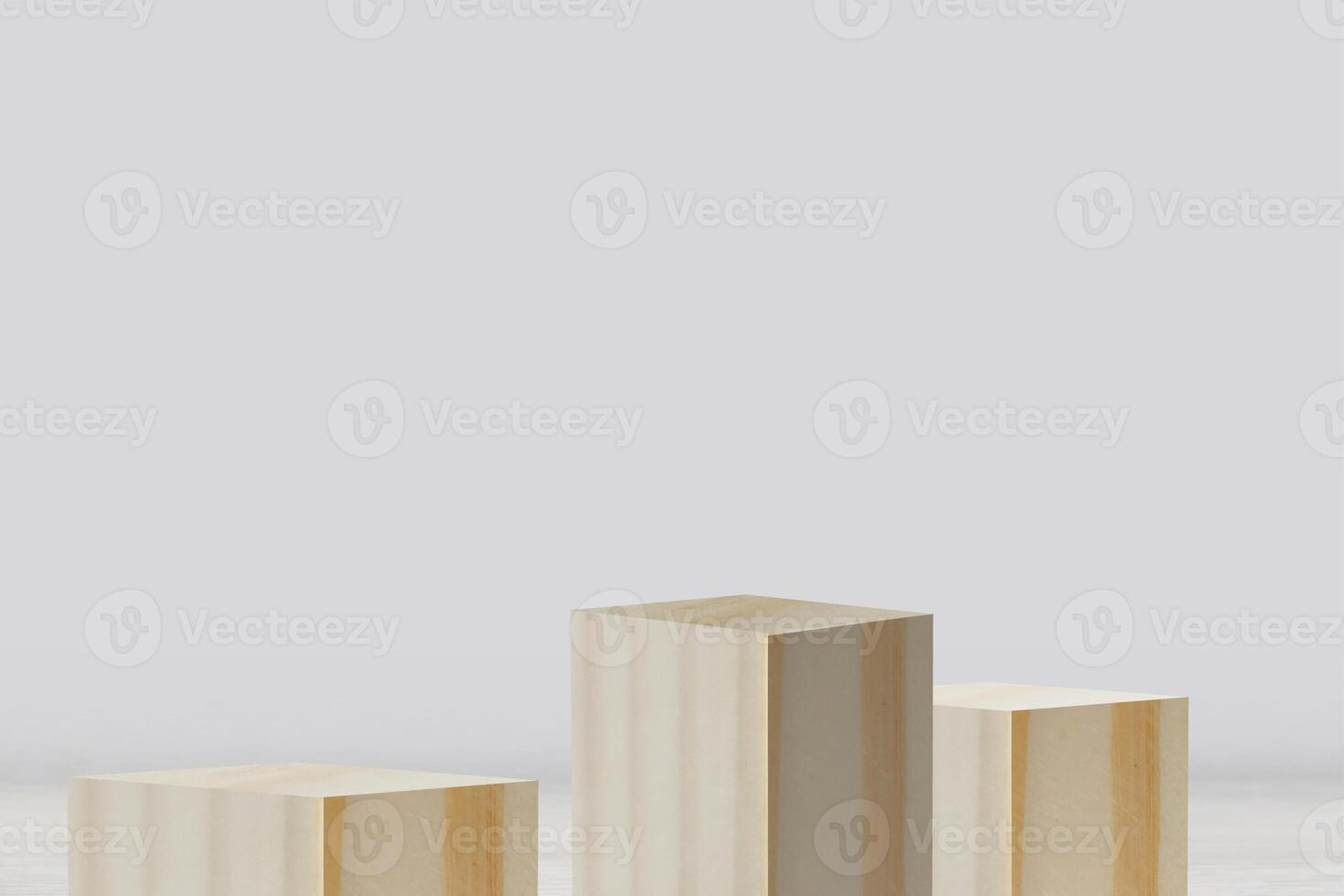 three wooden cubes on a table photo