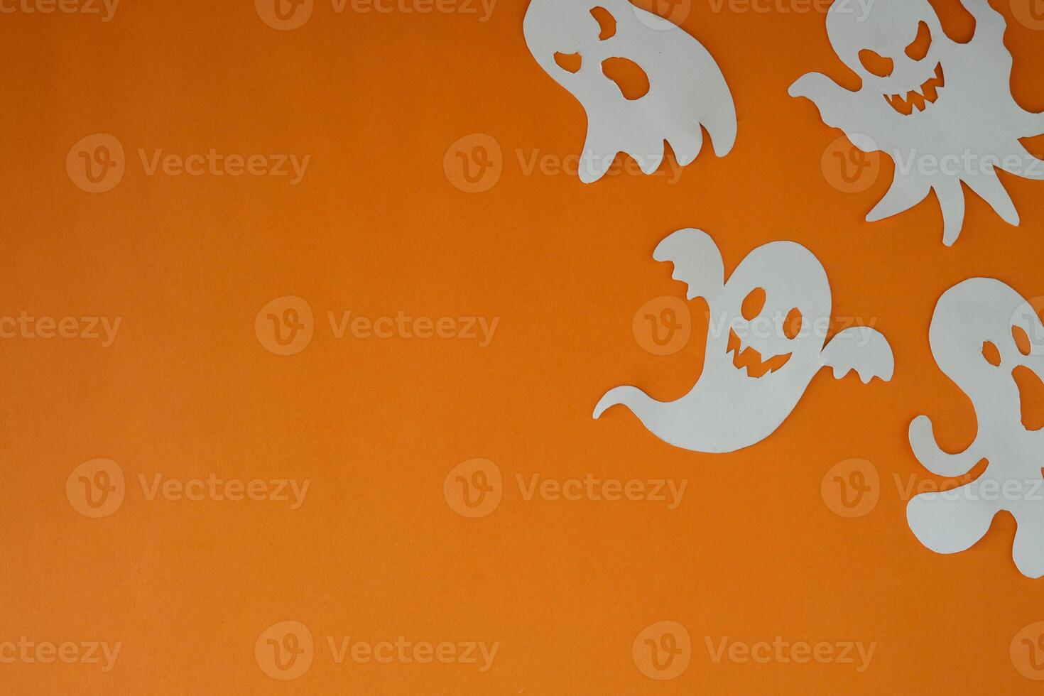 four ghost decoration for copy space wallpaper photo