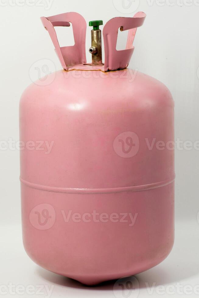 Pink gas cylinder for domestic use photo
