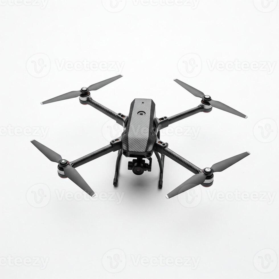 A small drone isolated on white photo