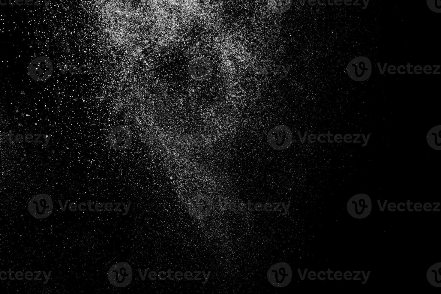 Cosmic background. Fine water particles in total darkness photo