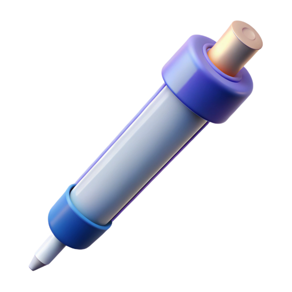 bolradiant Insulin pen, pre-fillewith insulin, needle attached, studio lighting, front view, isolateon transparent background,high-resolution product photography precision png