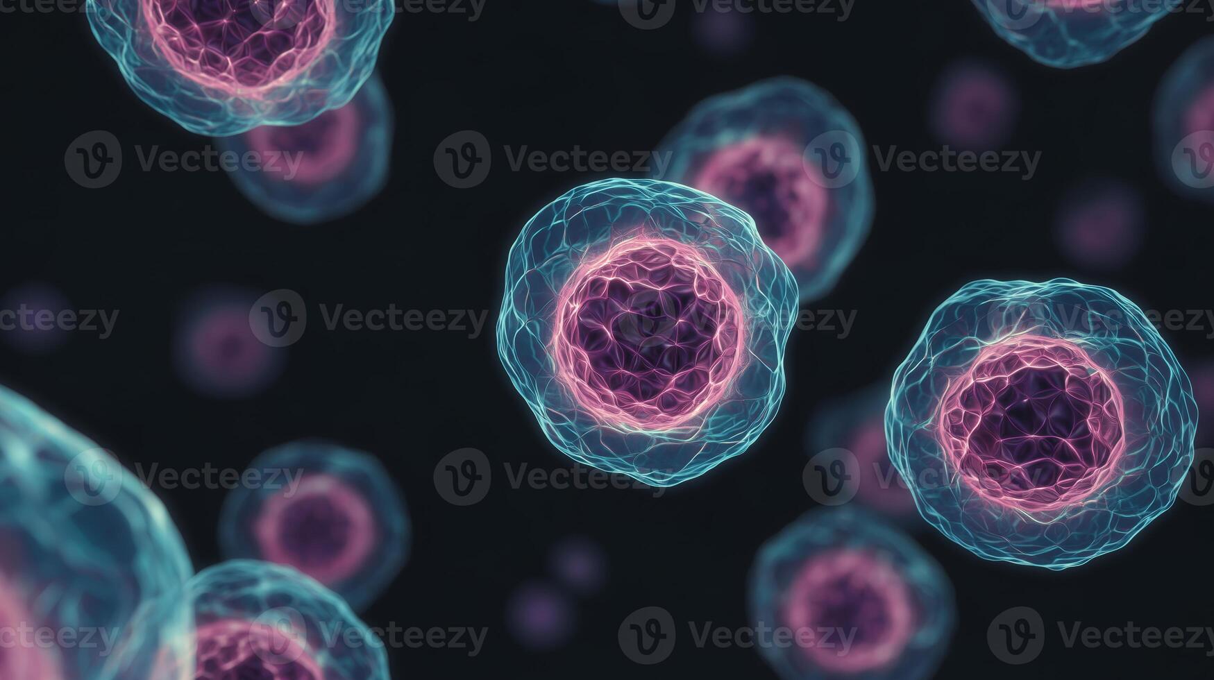 Blood cells are illuminated with vibrant hues, depicting a connection between youth and rejuvenation. The interplay of colors suggests a theme of vitality, inspiring thoughts on regeneration. photo