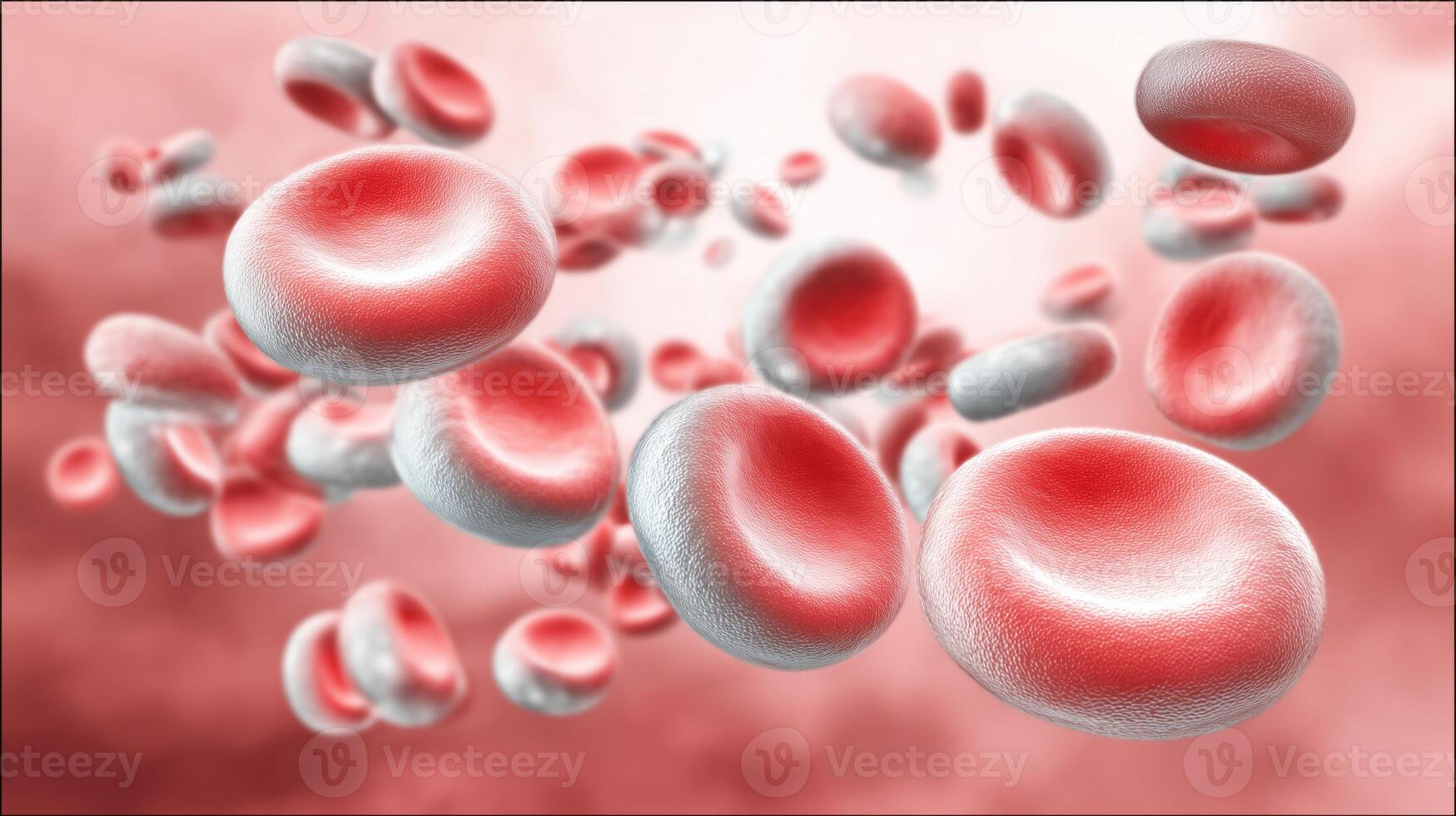 Red blood cells float in a dynamic environment, reflecting their critical role in oxygen transport. photo