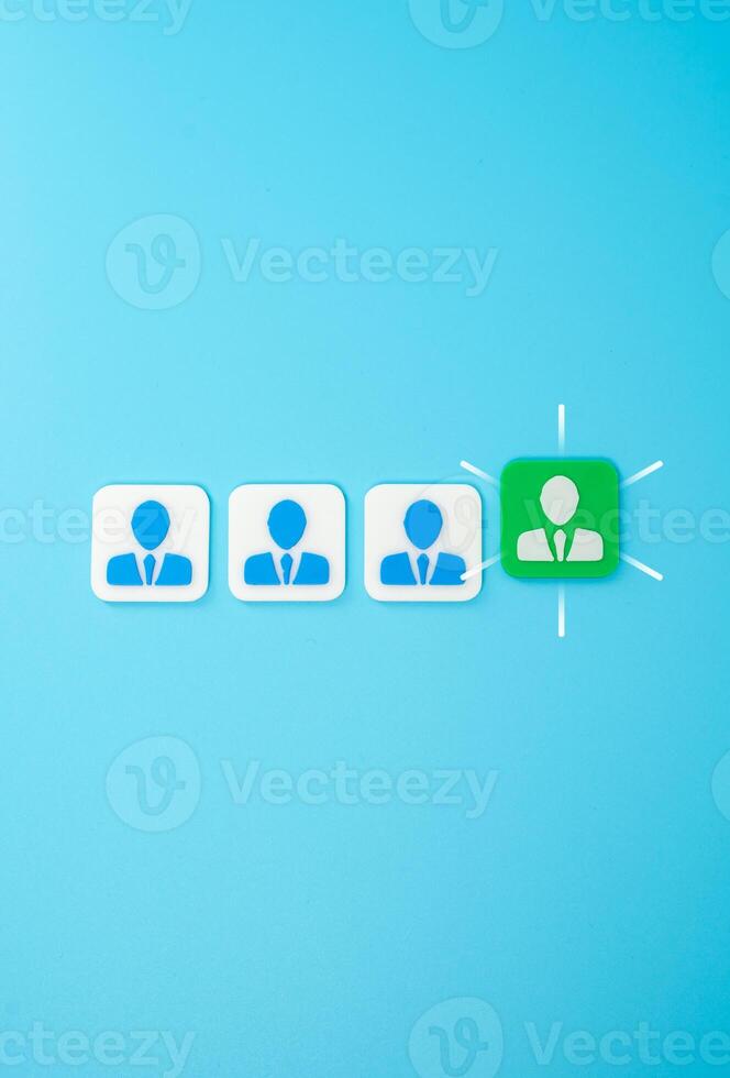 The best candidate for the job. Promotion at work. Employee recognition. Talent acquisition, HR decisions, workplace motivation, and corporate development strategies. photo