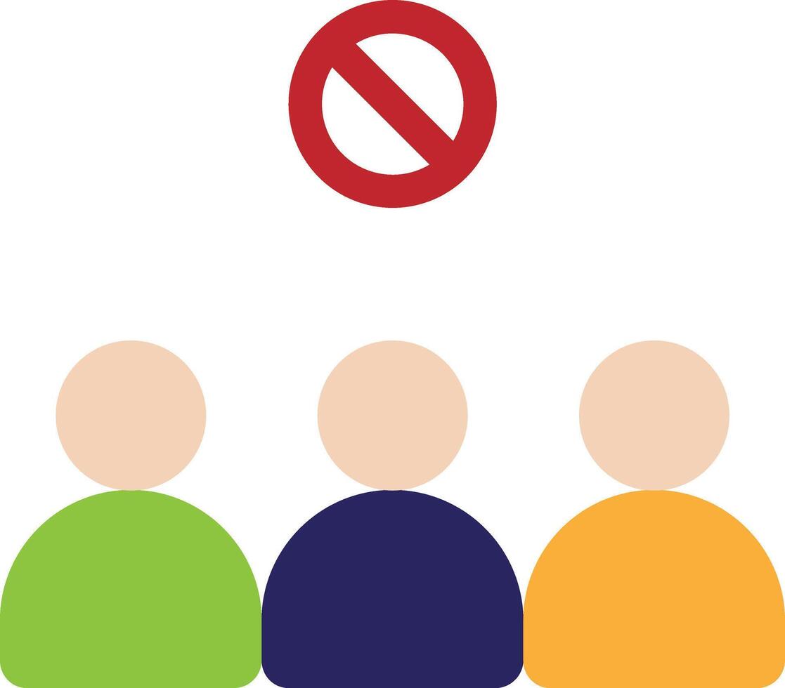 No Racism Protest People vector