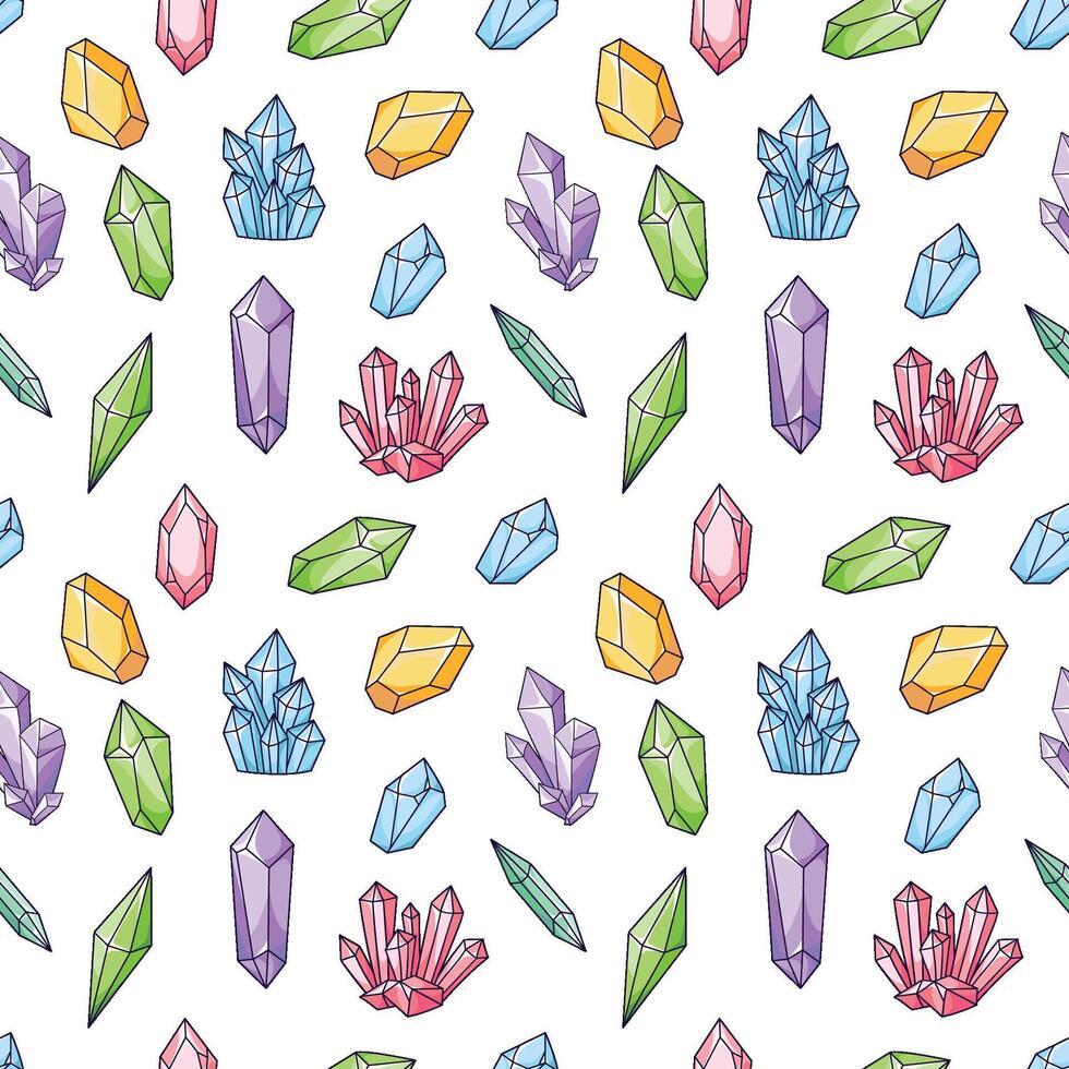 Colorful crystal pattern design vector